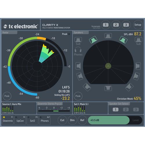 TC Electronic Clarity X Package - Monitor Controller with Rackmount Engine, Remote Controller, and Test Microphone
