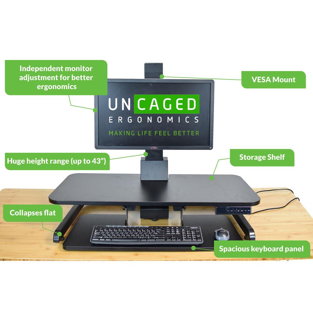 Uncaged Ergonomics Electric Standing Desk Conversion