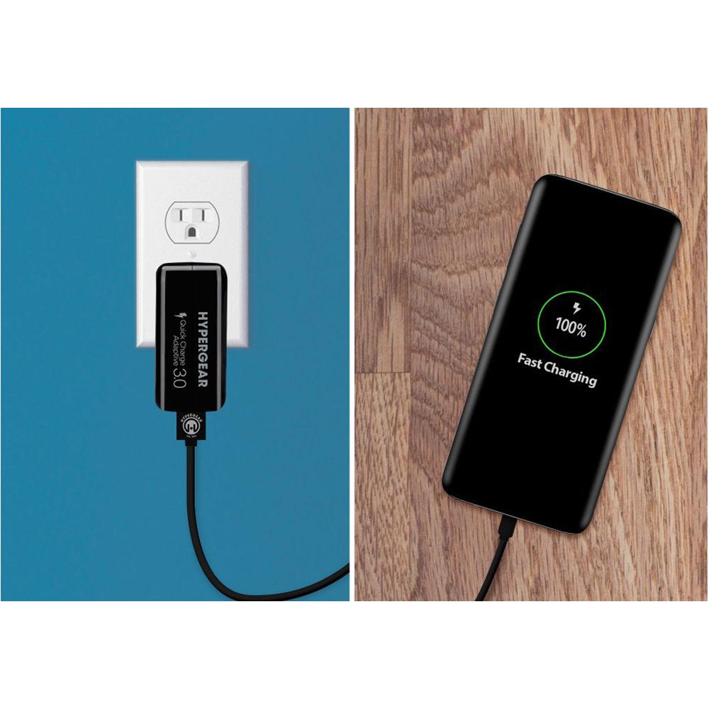 HyperGear Adaptive Quick Charge 3.0 Wall Charger with Hybrid USB Cable