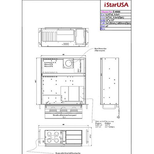 iStarUSA Rugged Compact 17" Rackmount Chassis with 500W Redundant Power Supply