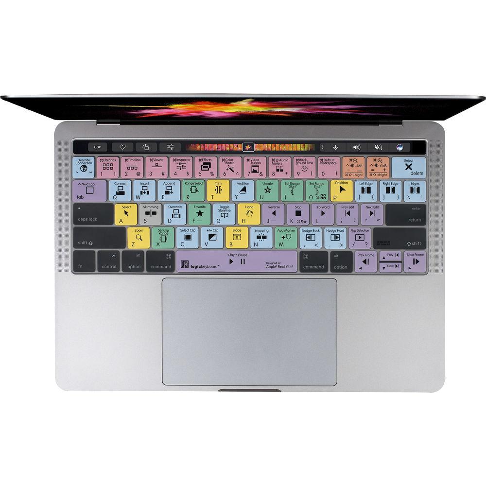 LogicKeyboard Apple Final Cut Pro X Silicone Keyboard Cover for MacBook Pro Touch Bar 2016