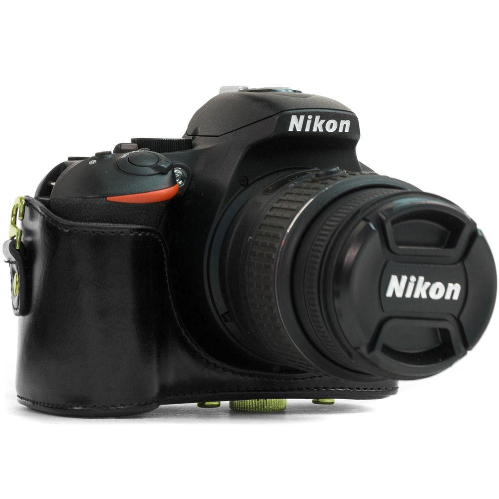 MegaGear Ever Ready PU Leather Case for Nikon D5300 with 18-55, 18-135, or 18-200mm VR Lens