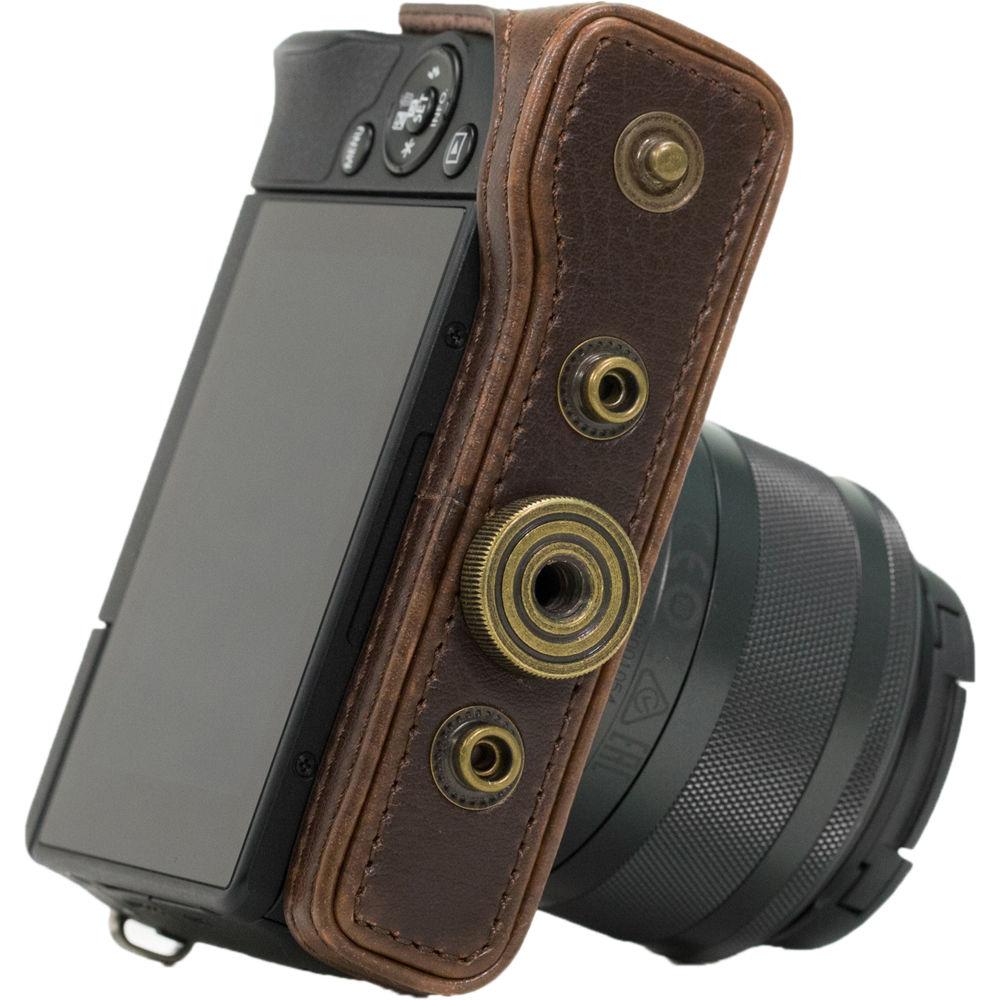 MegaGear Ever Ready PU Leather Case & Strap for Canon EOS M10
