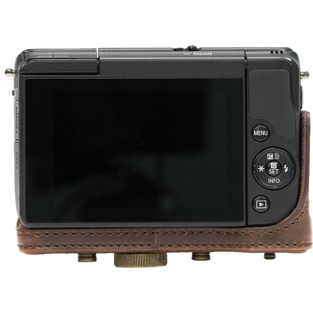 MegaGear Ever Ready PU Leather Case & Strap for Canon EOS M10