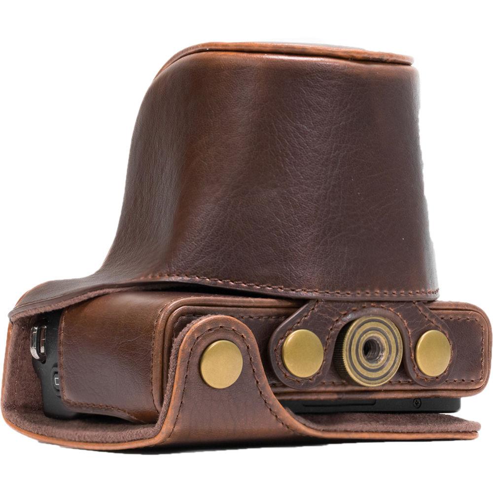 MegaGear Ever Ready PU Leather Case & Strap for Canon EOS M10