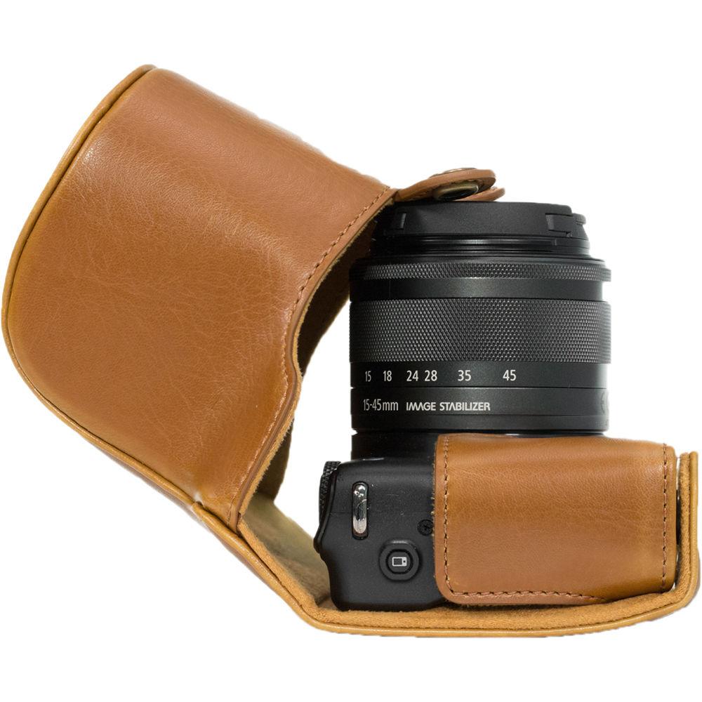 MegaGear Ever Ready PU Leather Case & Strap for Canon EOS M10
