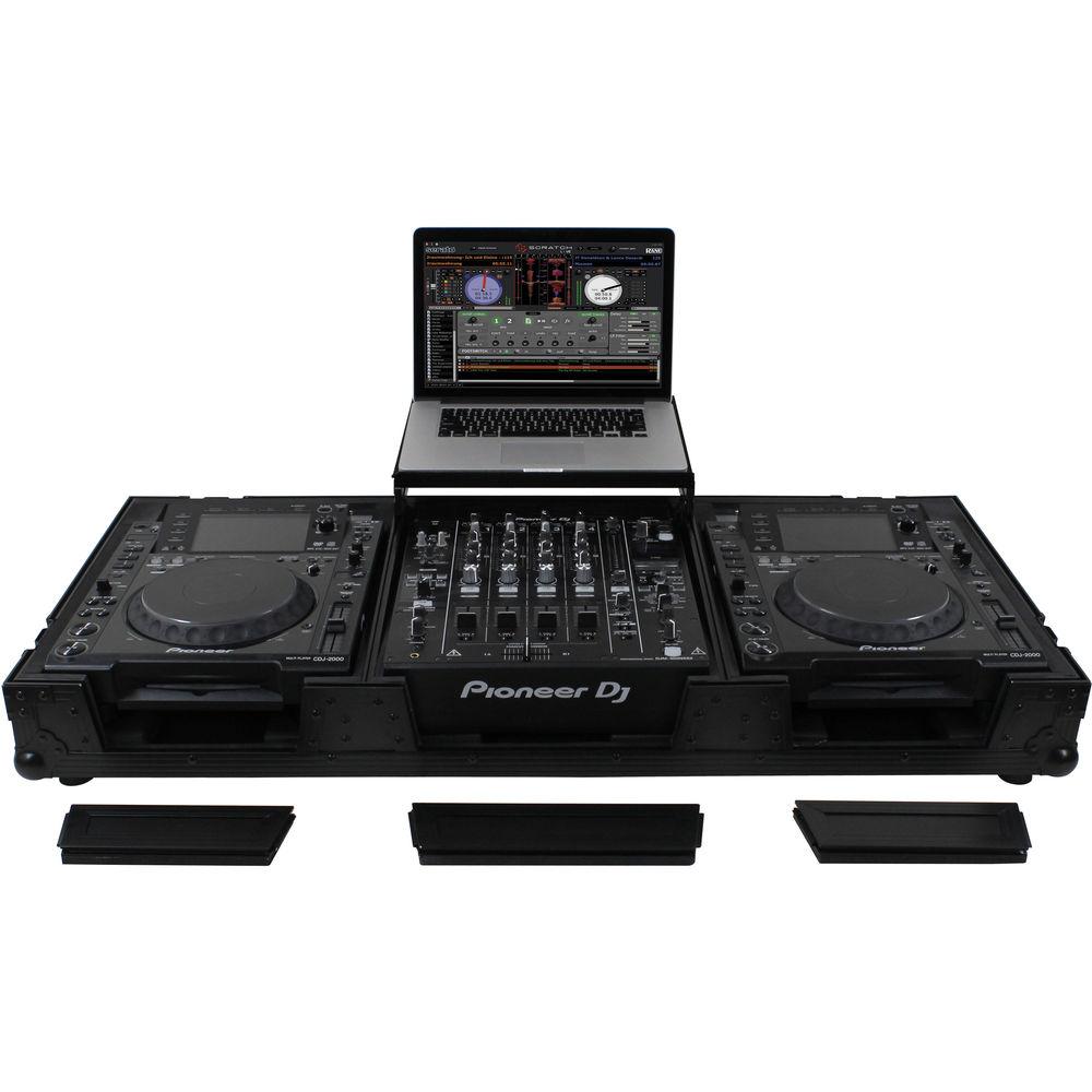 Odyssey Innovative Designs Black Label Universal CD Digital Media Player DJ Coffin with Wheels