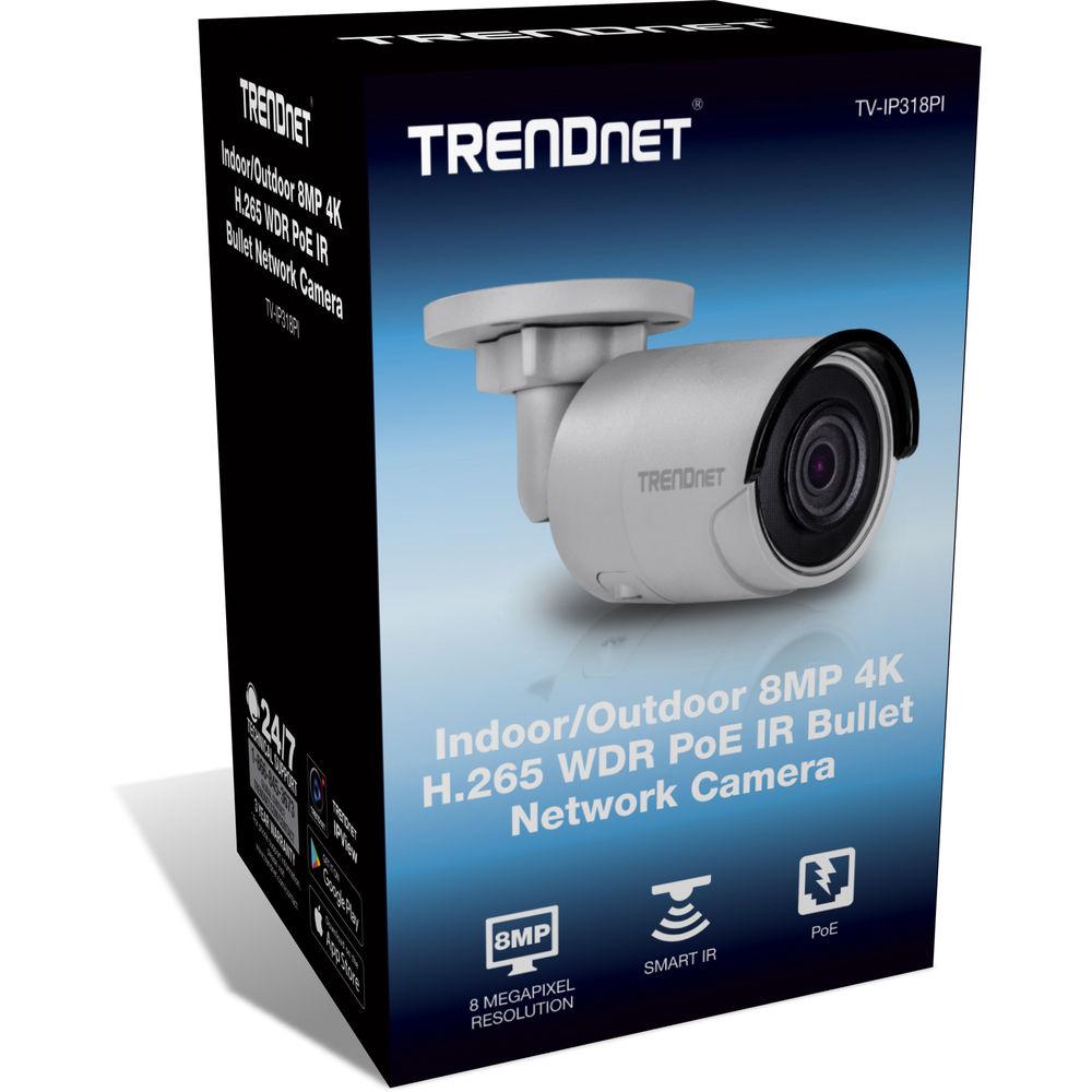 TRENDnet TV-IP318PI 8MP Outdoor Network Bullet Camera with Night Vision