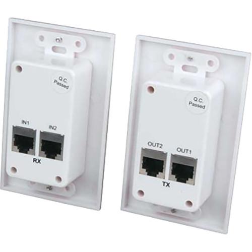 Vanco HDMI Wall Plate Extender Set over Dual Cat 6 5e Cables