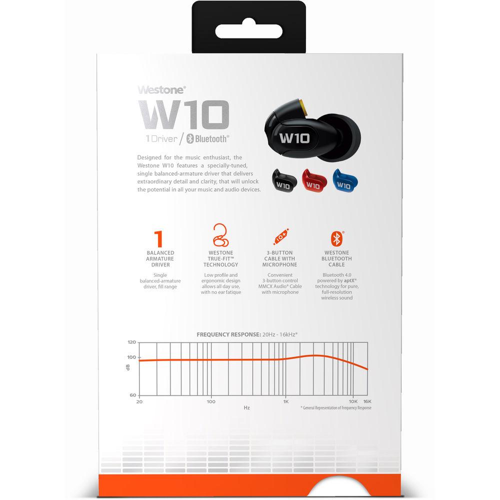 Westone W10 Gen 2 Single-Driver True-Fit Earphones with MMCX and Bluetooth Cables