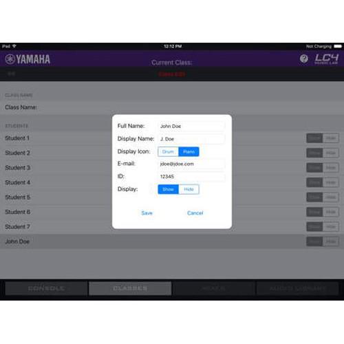 Yamaha iPad Wireless Control Kit for LC4 Musical Instrument Lab