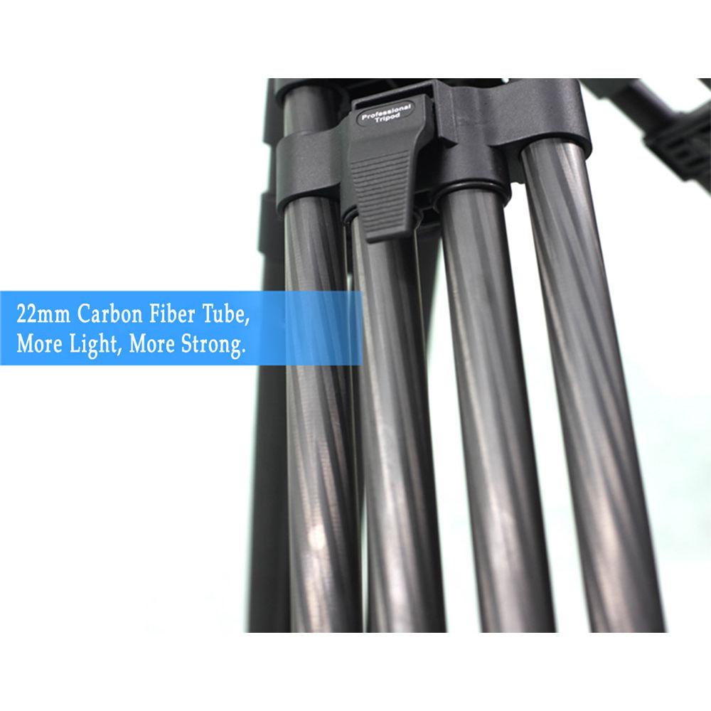 CAME-TV Carbon Fiber Tripod with Fluid Head