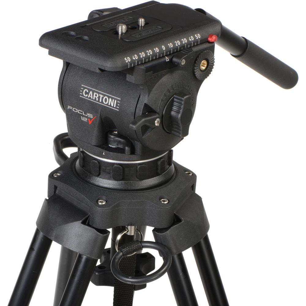 Cartoni Focus 12 Fluid Head with 2-Stage Aluminum Smart-Stop SDS Tripod System