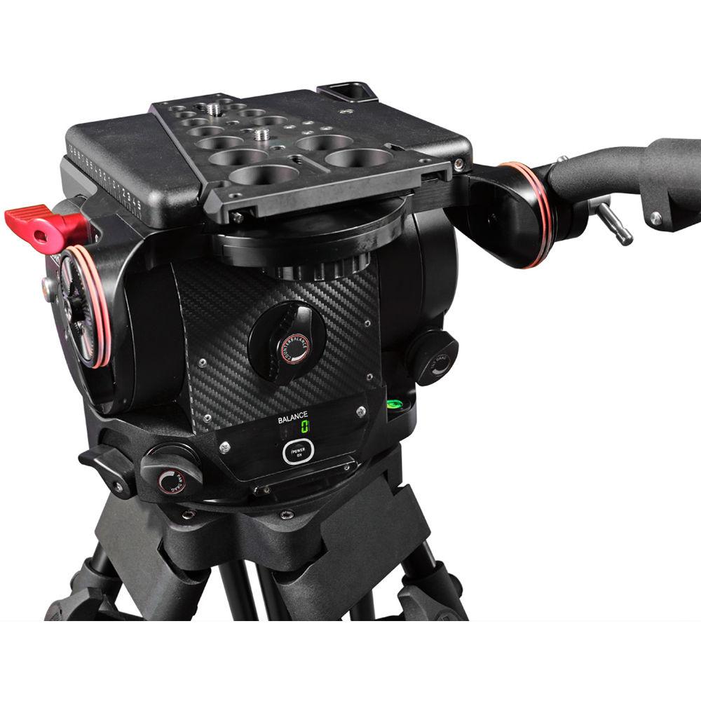 Cartoni Master 65 Head, Dovetail Plate, Telescopic Left Pan Bar, Short Right Pan Bar