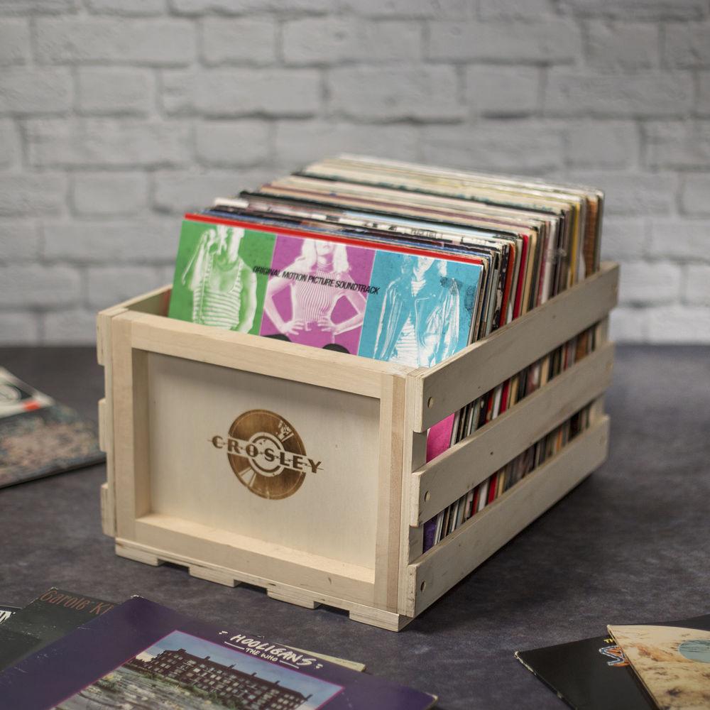 Crosley Radio Record Storage Crate for 75 LP Albums