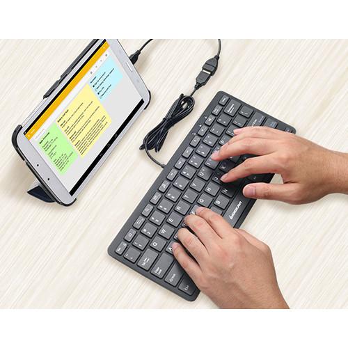 IOGEAR Portable Wired USB Keyboard for Tablets with OTG Adapter