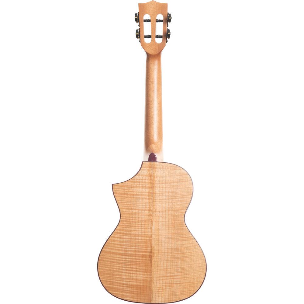 KALA Satin All Solid Flame Maple Cutaway Tenor Ukulele