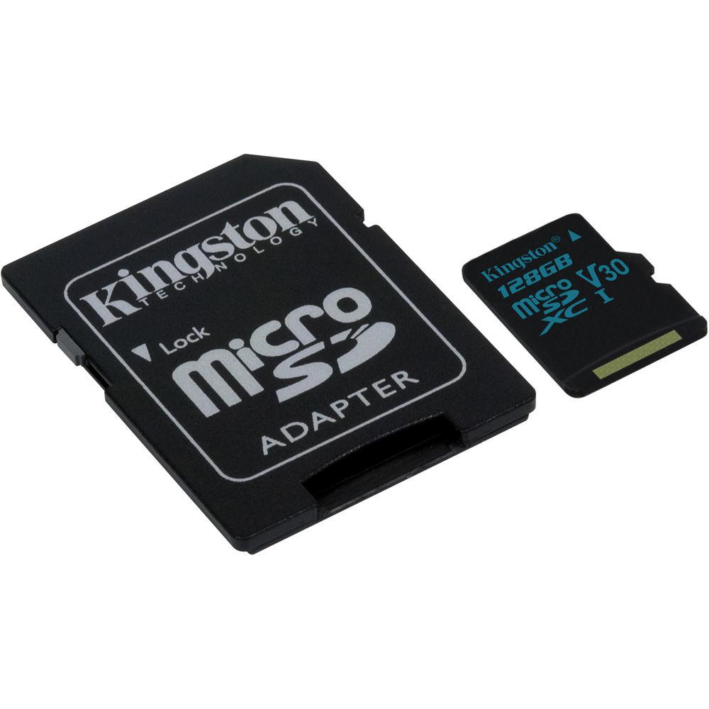 Kingston 128GB Canvas Go! UHS-I microSDXC Memory Card with SD Adapter