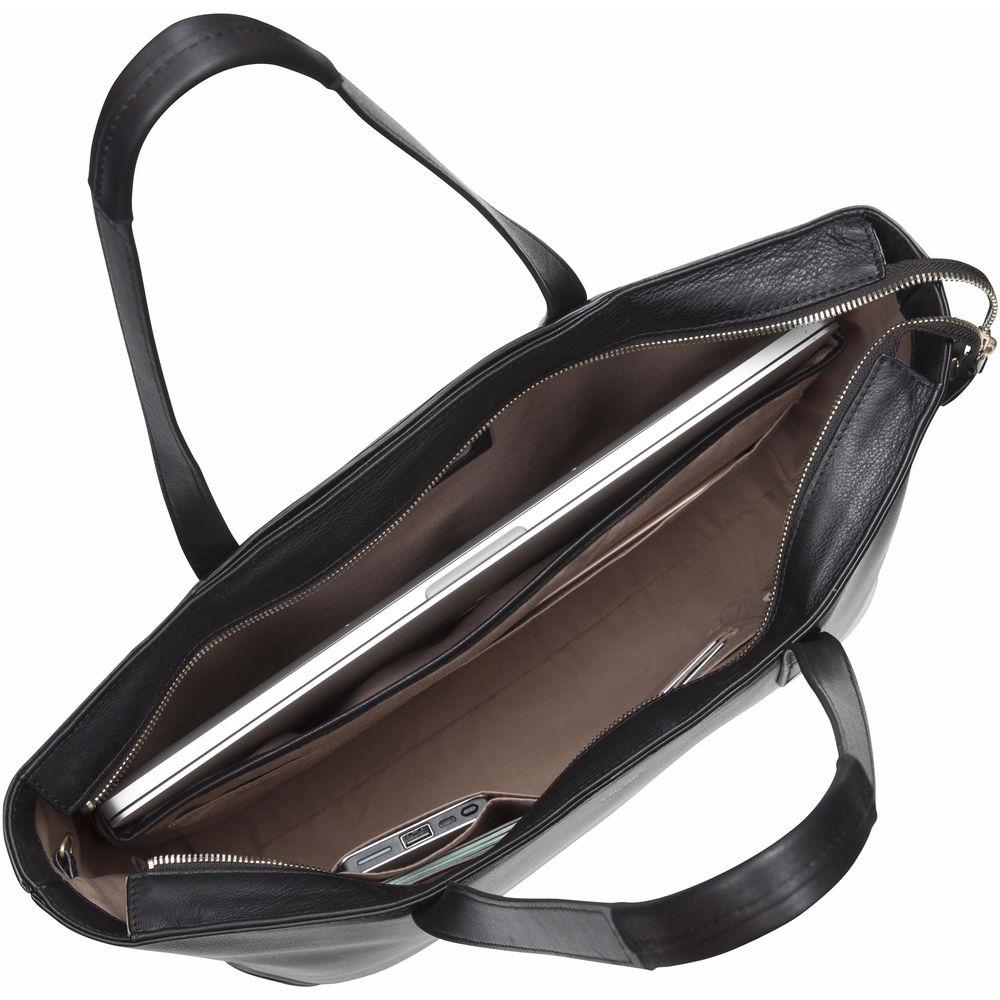 KNOMO USA Maddox Leather Laptop Tote Bag 15"