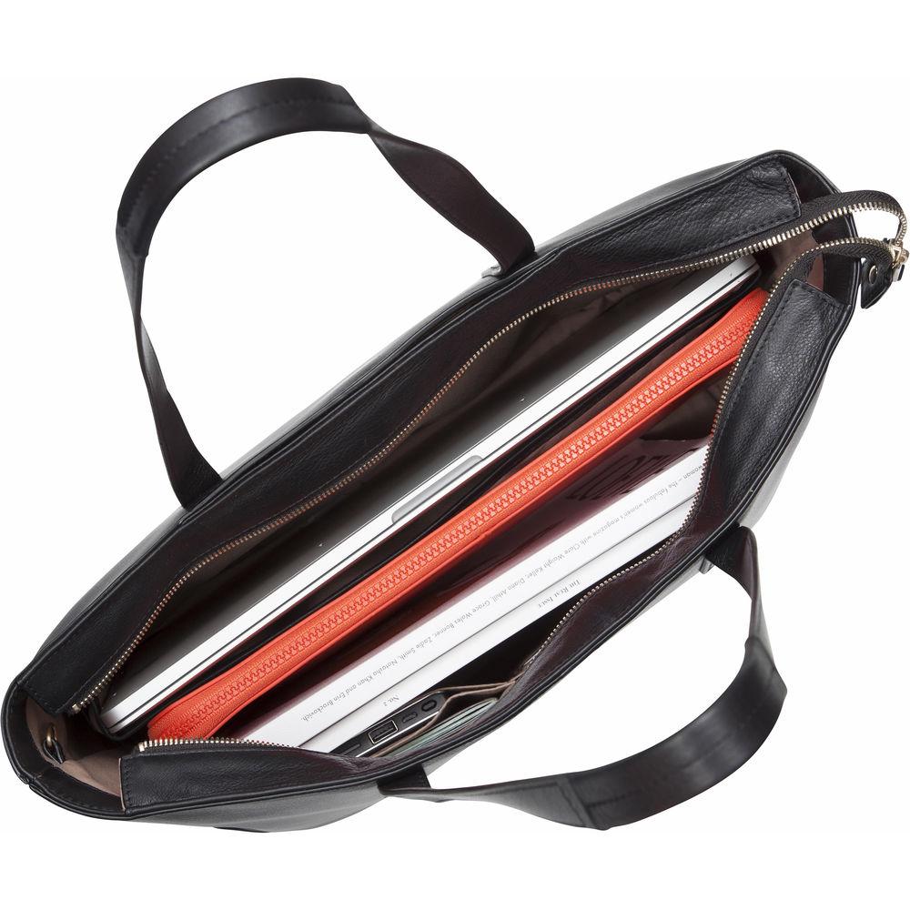 KNOMO USA Maddox Leather Laptop Tote Bag 15"