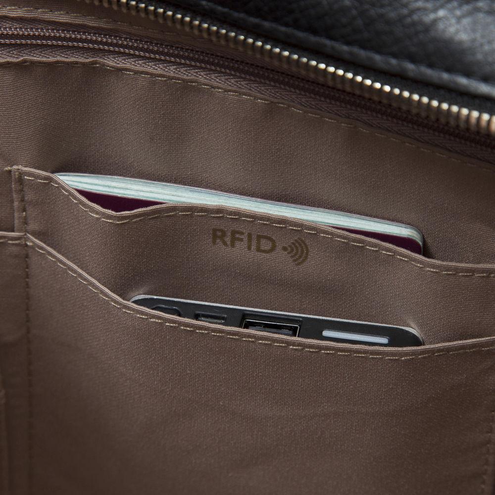 KNOMO USA Maddox Leather Laptop Tote Bag 15"