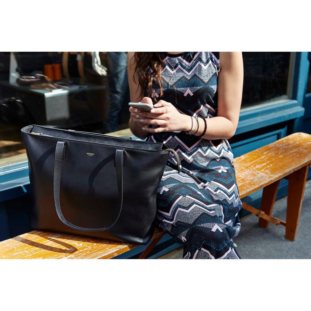 KNOMO USA Maddox Leather Laptop Tote Bag 15"