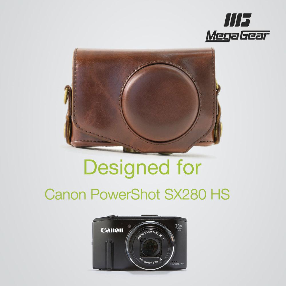 MegaGear Ever Ready PU Leather Camera Case for Canon PowerShot SX280 HS