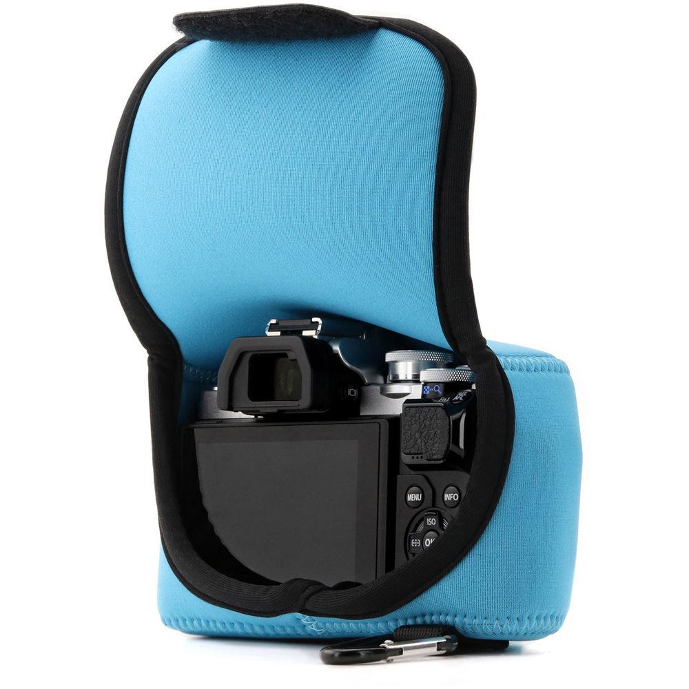 MegaGear Ultra-Light Neoprene Camera Case with Carabiner for Olympus OM-D E-M10 Mark III with 14-42mm