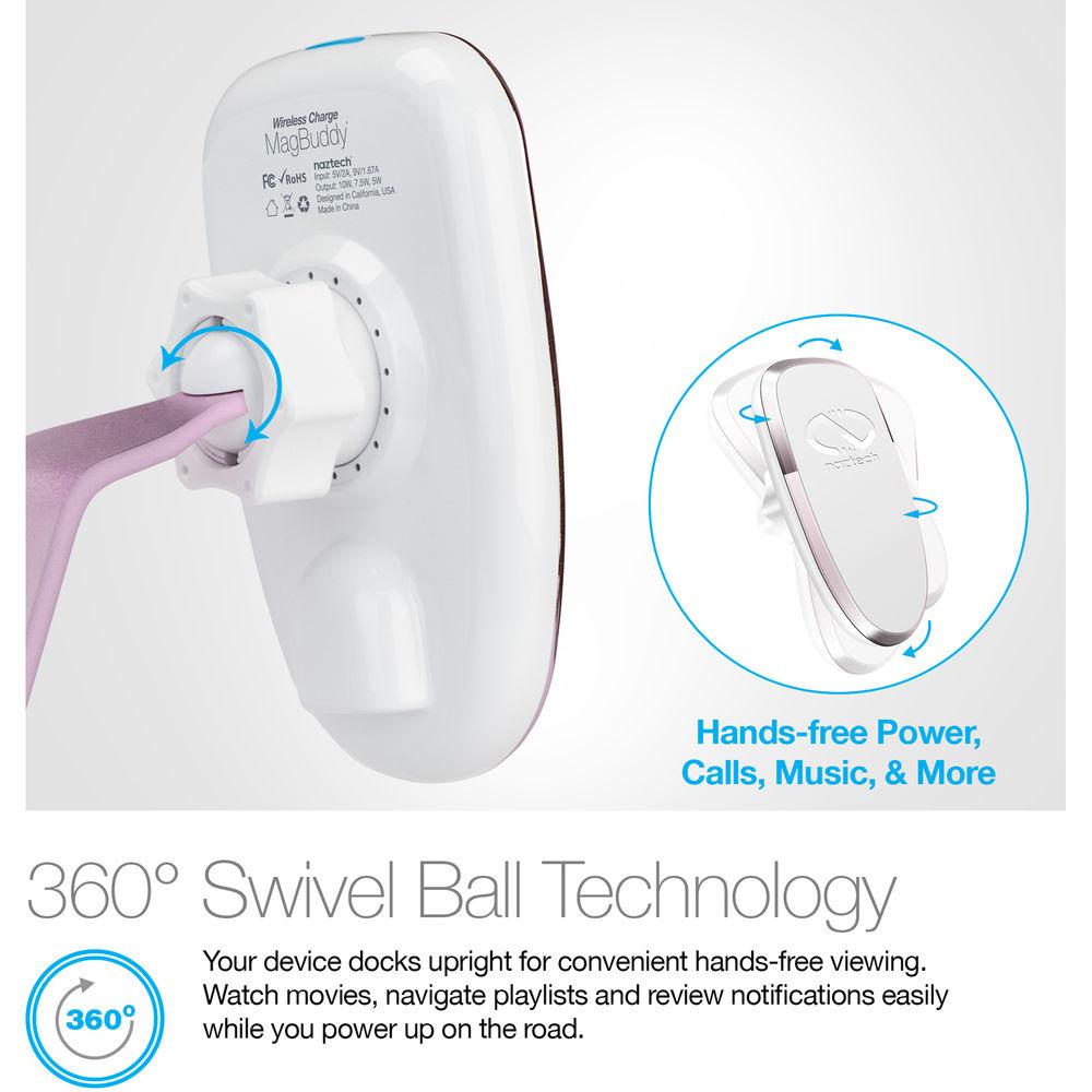 Naztech MagBuddy Wireless Charger Desk Mount