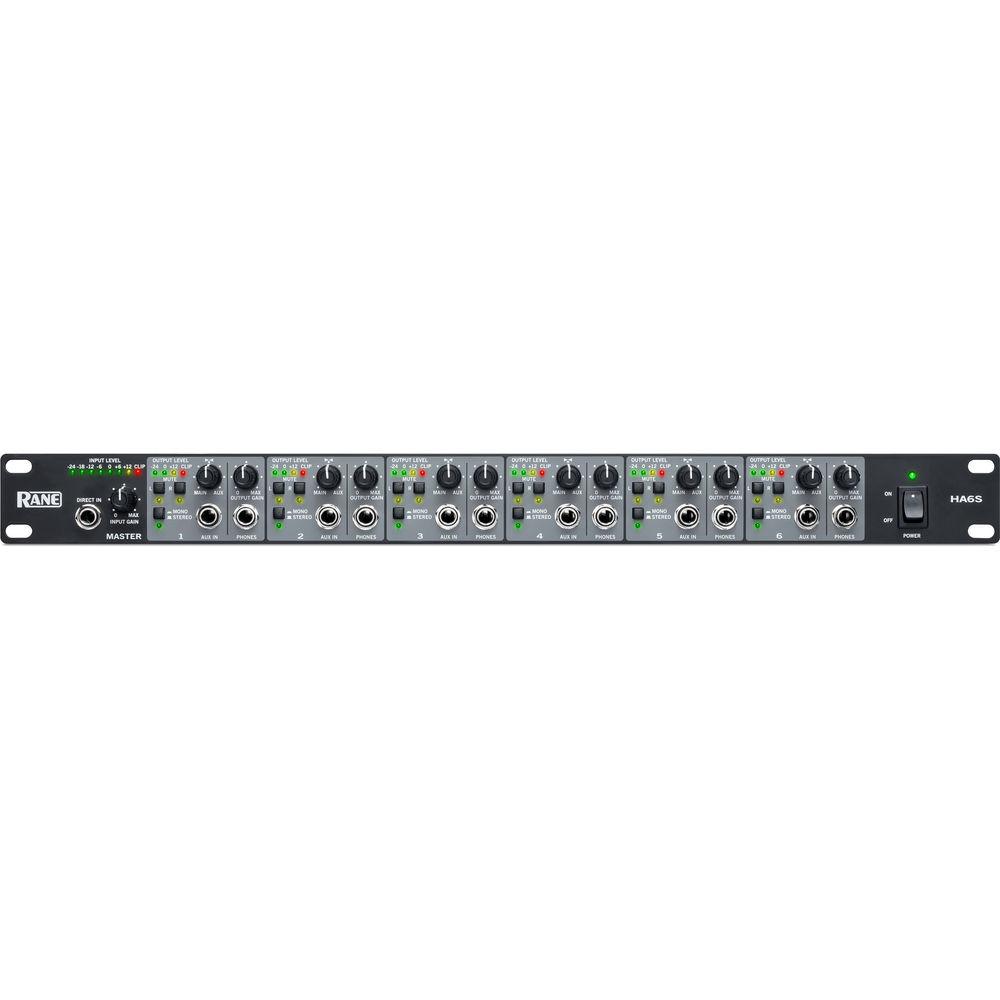 Rane Commercial HA6S 6-Channel Headphone Amplifier