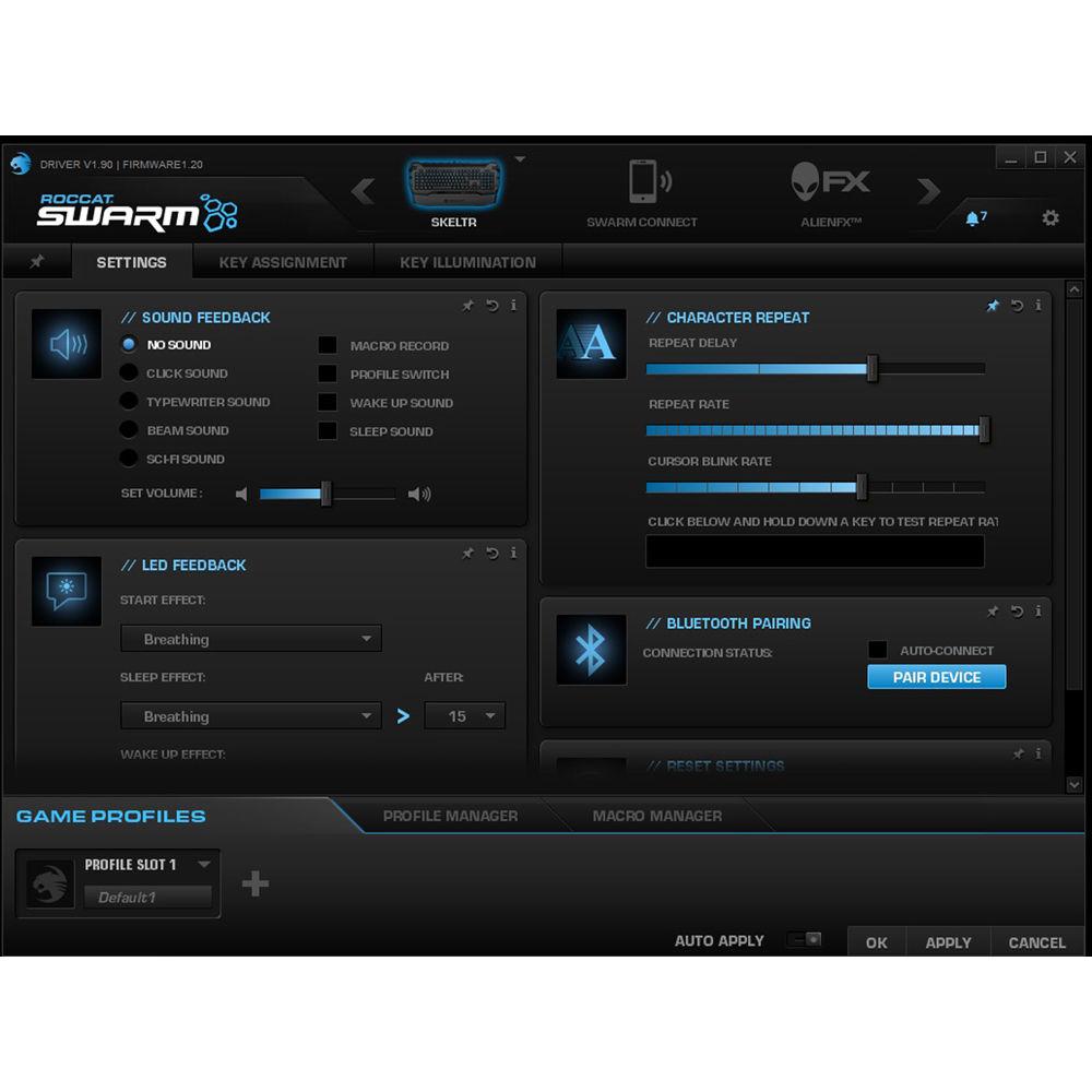 ROCCAT Skeltr Smart Communication RGB Gaming Keyboard