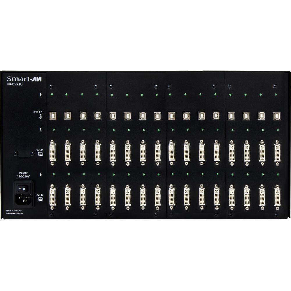 Smart-AVI Powered Rack Chassis with DVI USB CAT5 Transmitter