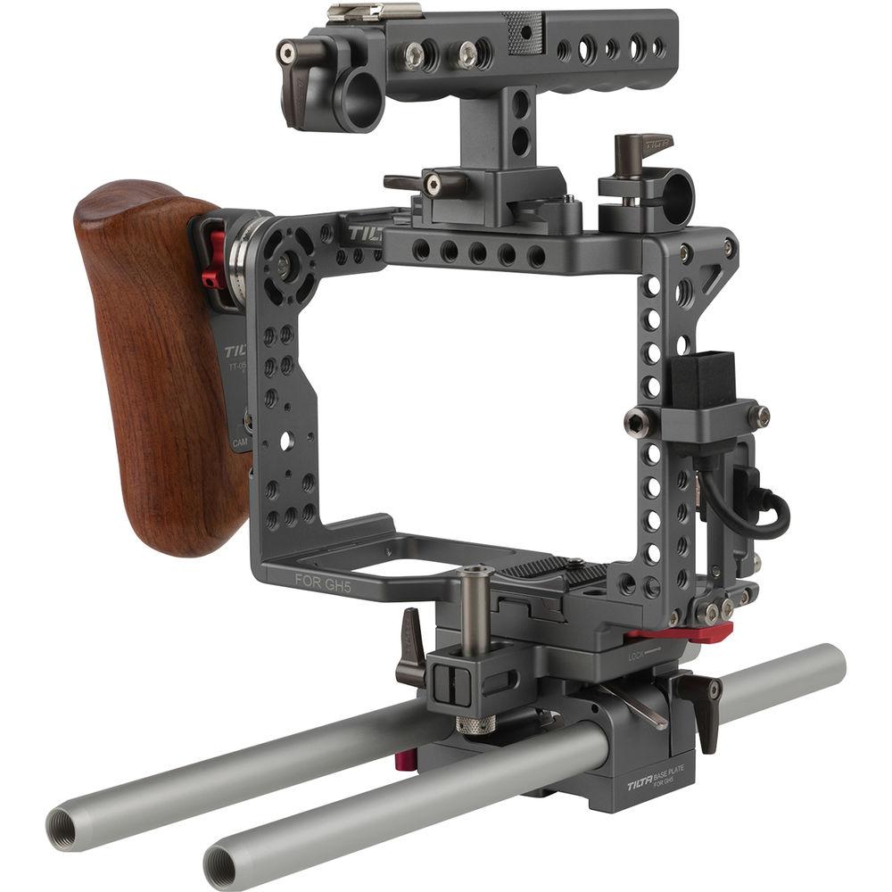 Tilta ES-T37A GH5 Handheld Camera Cage Rig with Wooden Handgrip