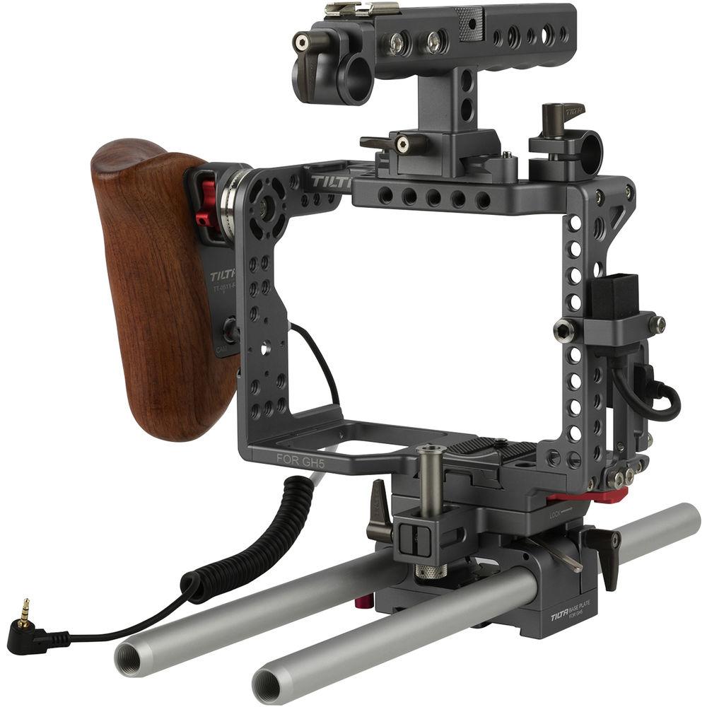 Tilta ES-T37A GH5 Handheld Camera Cage Rig with Wooden Handgrip