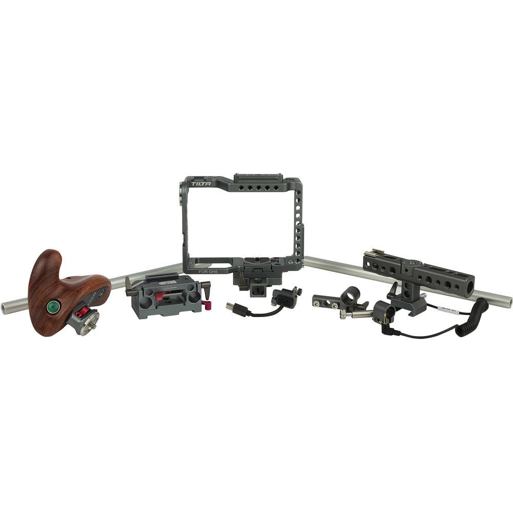 Tilta ES-T37A GH5 Handheld Camera Cage Rig with Wooden Handgrip