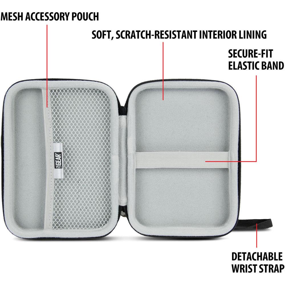 USA GEAR H Series Hardshell Electronics Carry Case with Accessory Pocket