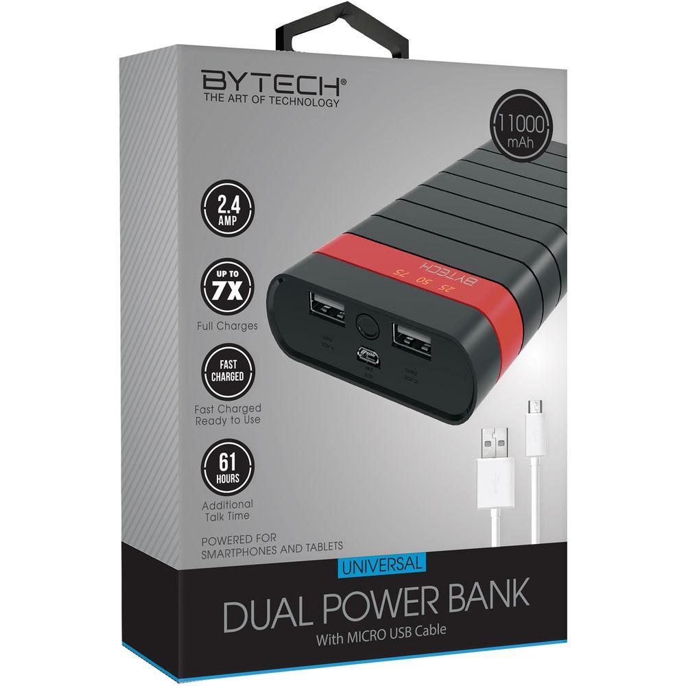 BYTECH 11,000mAh Dual Power Bank
