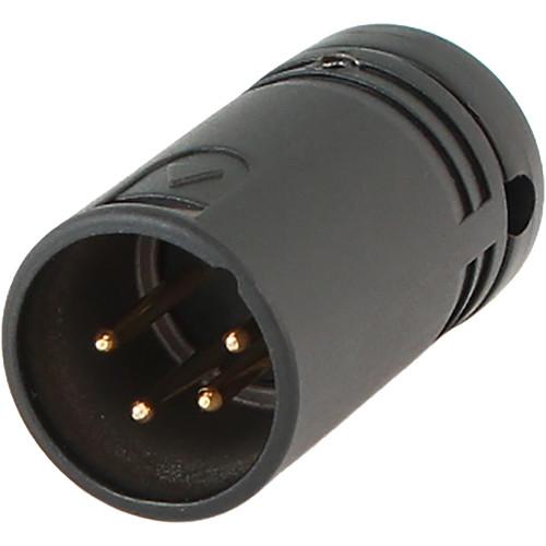 Cable Techniques Low-Profile 4-Pin XLR Male Connector with Adjustable Side Cable-Exit