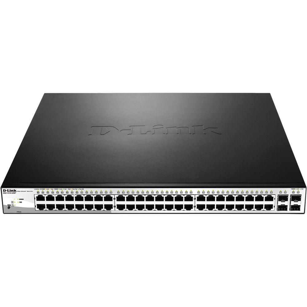 D-Link 52-Port Gigabit Web Smart PoE Switch with 4 Gigabit SFP Ports