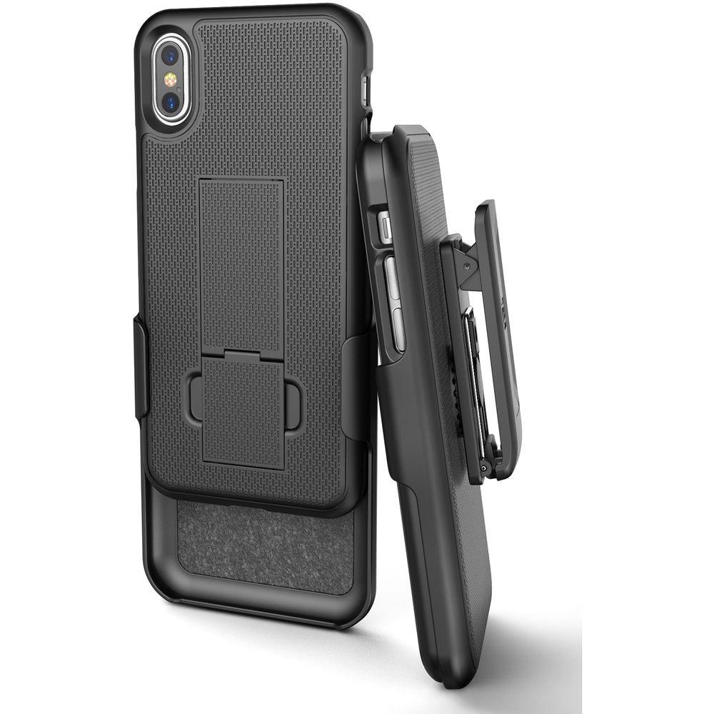 Encased DuraClip Series Slim Fit Case with Belt Clip Holster for iPhone X Xs