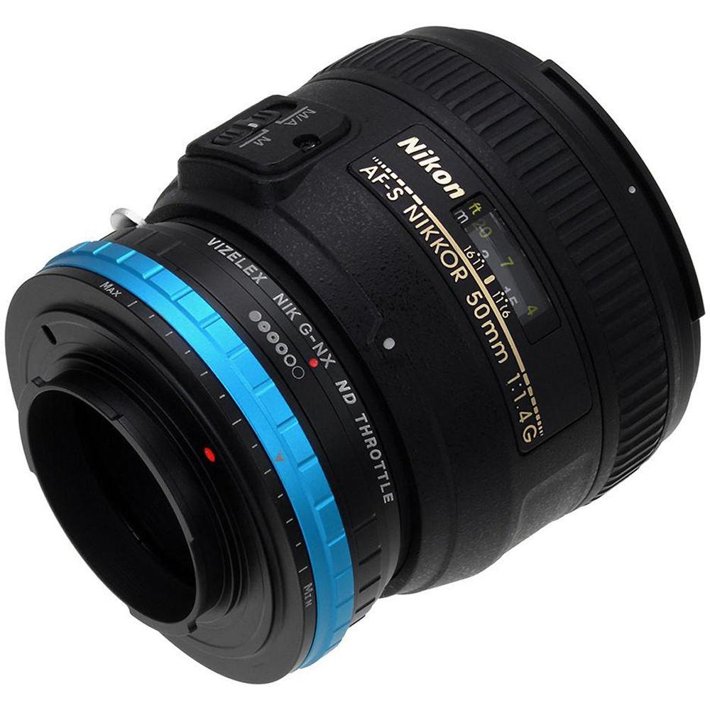FotodioX Nikon F Lens to Samsung NX-Mount Camera Vizelex ND Throttle Adapter