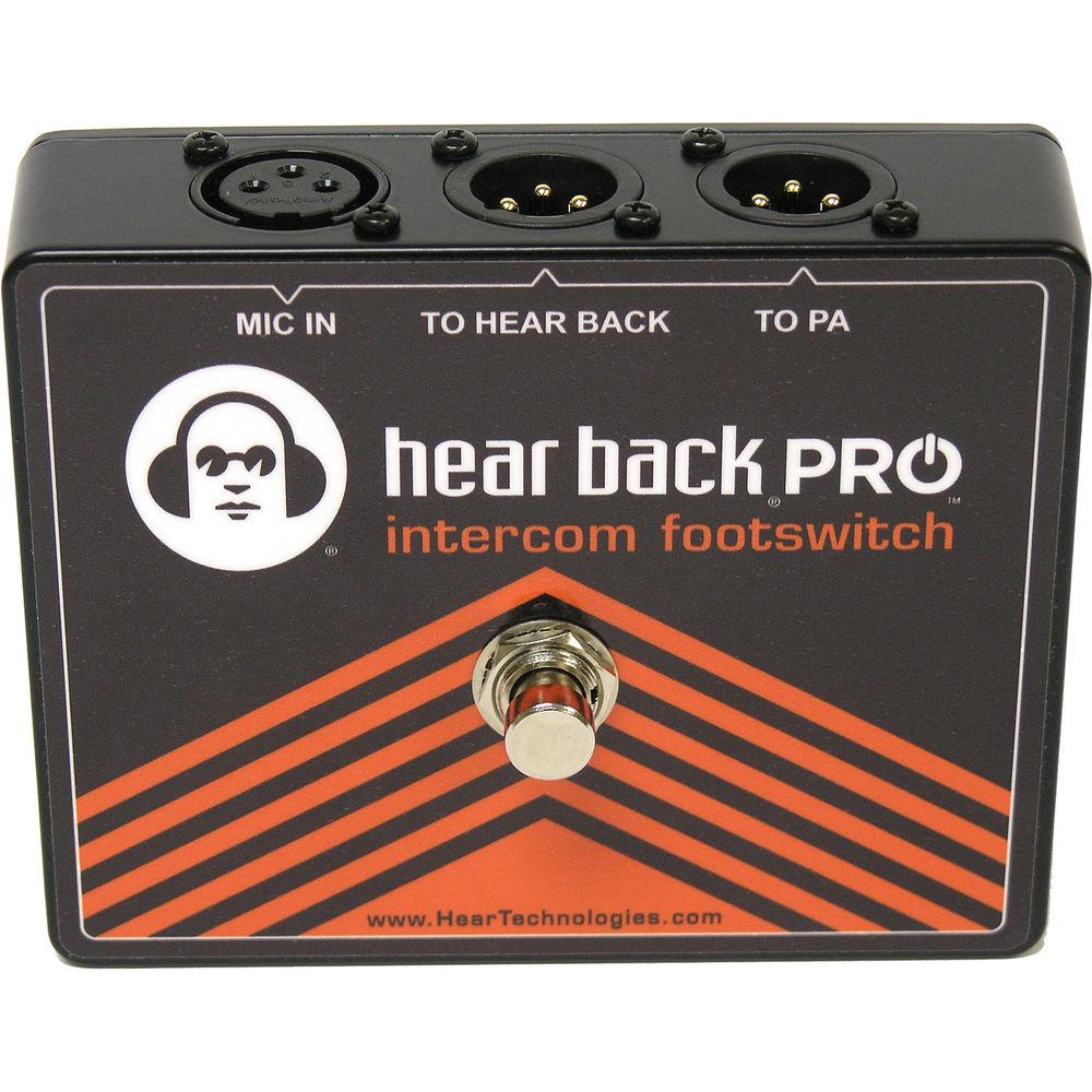 Hear Technologies PRO Intercom Footswitch Microphone A B Switch