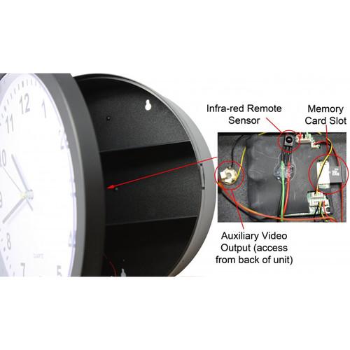 KJB Security Products Zone Shield Wall Clock with 4K UHD Covert Camera & DVR