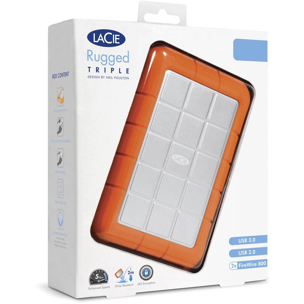 LaCie 1TB Rugged Triple USB 3.1 Gen 1 Mobile Hard Drive