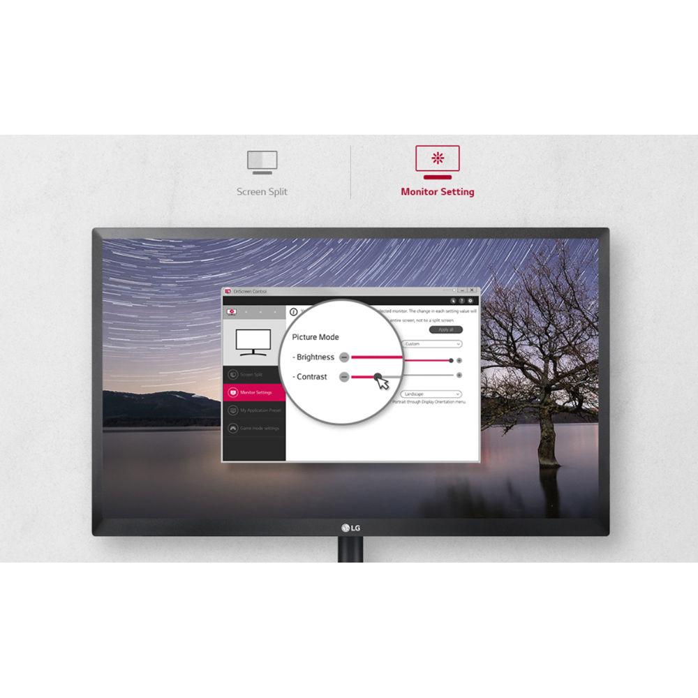 LG 24" LCD D-Sub HDMI DP Tilt Vesa Monitor