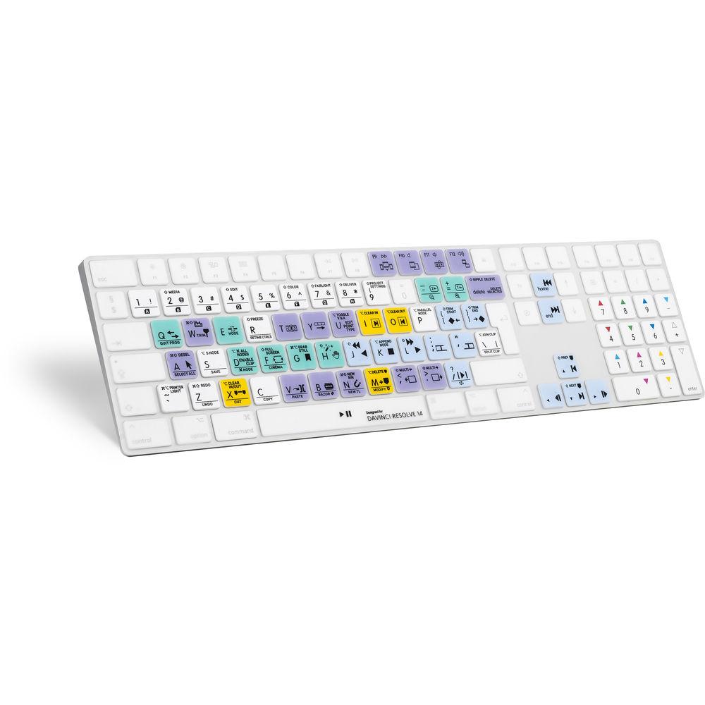 LogicKeyboard Blackmagic DaVinci Resolve 14 Cover for Apple Magic Keyboard with Numeric Keypad