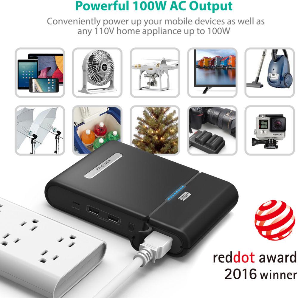 RAVPower 27,000mAh Universal Power Bank with AC Outlet