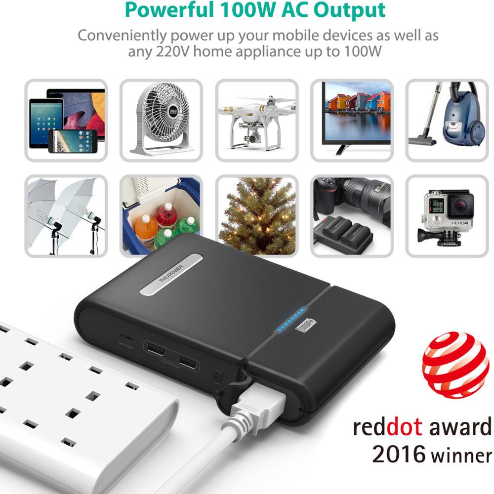 RAVPower 27,000mAh Universal Power Bank with AC Outlet