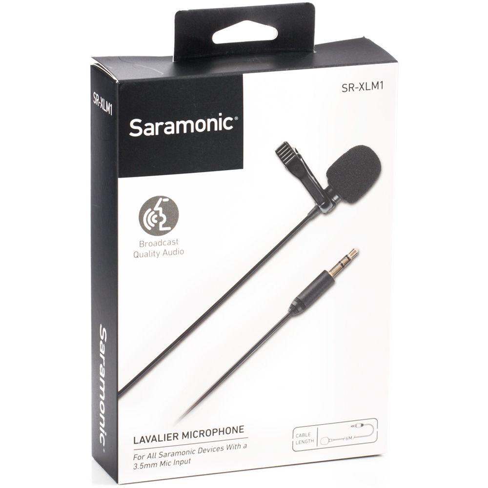 Saramonic SR-XLM1 Omnidirectional Broadcast-Quality Lavalier Microphone with 3.5mm TRS Connector