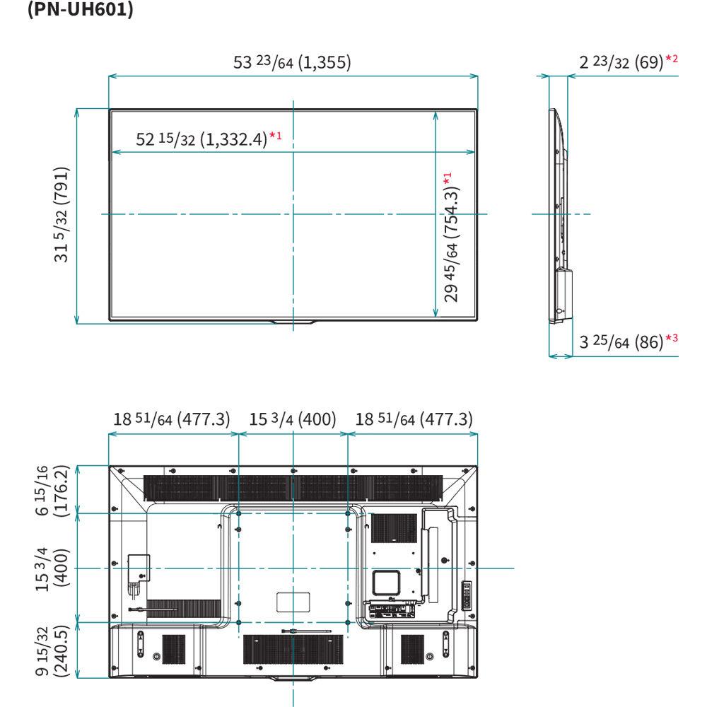 Sharp 60" Class Commercial LCD Display Brilliant Ultra High Definition Resolution